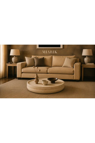 MIARIK DESIGN Traverten Yuvarlak Rourou Orta Sehpa