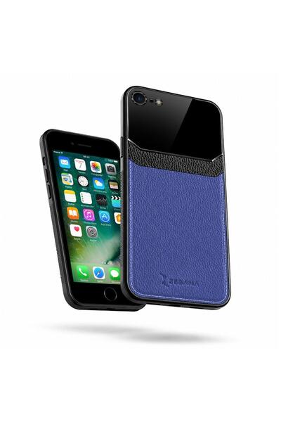 Zebana Apple iPhone 6 Plus Compatible Case Lens Leather Case Navy Blue