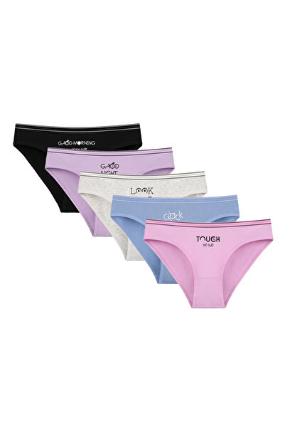 Donella Set de 5 chiloți de damă, 2171PB176, bumbac, Donella-XL INTL