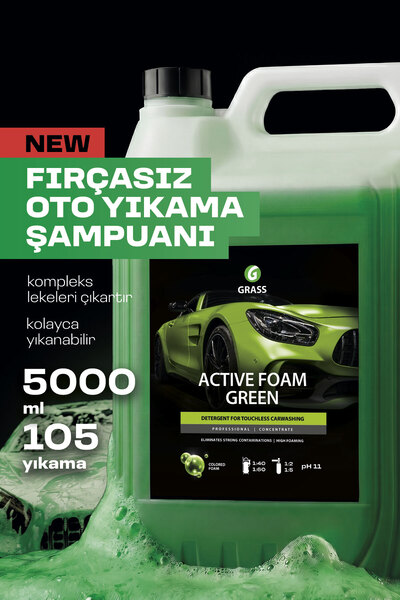 GRASS Active Foam Green 5L Aktif Köpük Oto Şampuanı – Renk Değiştiren, Hızlı ...