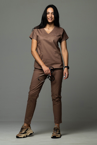 OEM Uniformă medicală pentru femei, bluză și pantaloni, slim fit, FLEXI AMBRA...