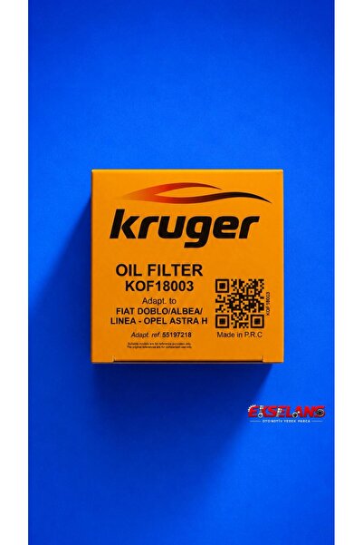 KRUGER KOF-18003 Motor Yag Fıltresi Fıat Doblo / Albea / Lınea / Fıorıno /