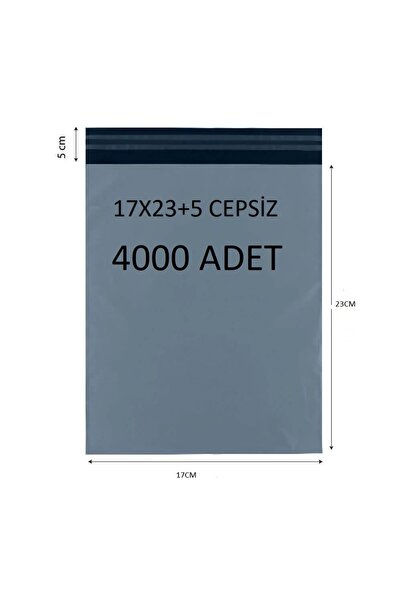 CAC PLASTİK 17x23+5 CEPSİZ KARGO POŞETİ 4000 ADET