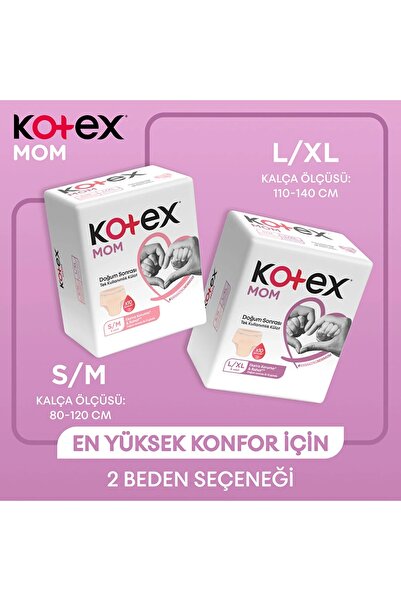 Kotex Mom Lohusa Külodu - Külot Bez S - Small - Küçük / M - Medium - Orta (İç Adet 8) Tekli Pk