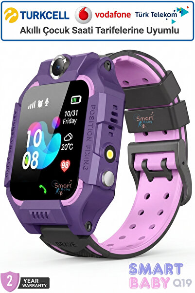 Smart Baby SmartBaby Q19 LBS Konumlu Akıllı Çocuk Takip Saati - Sim Kartlı Ar...