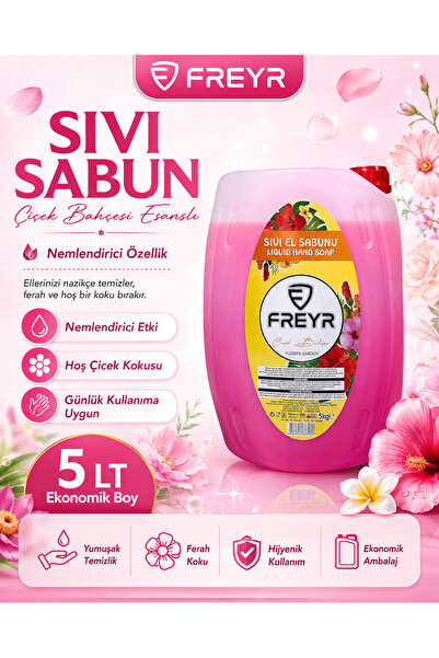 FREYR 5 Kg Moisturizing Liquid Hand Soap - Extra Flower Garden Perfumed