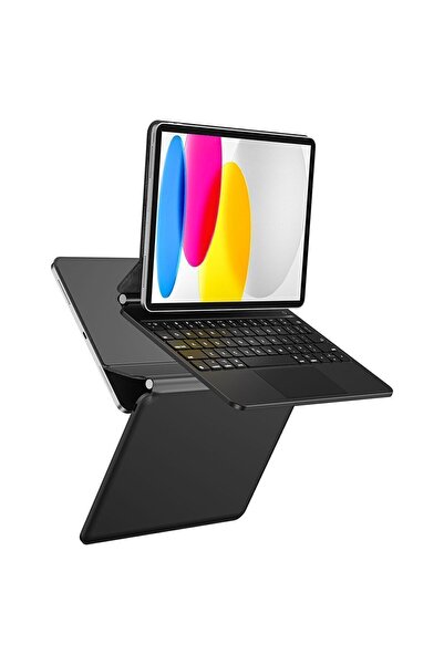 Fogy Ipad A16/10.nesil 2022/2025 Uyumlu X8 Magic Uyumlu Touchpad Işıklı Türkçe Q Klavyeli Kılıf