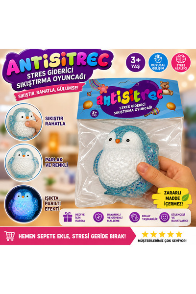 Magitoys Penguen figürlü antisitres mojmoj
