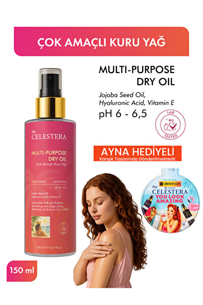 The Celestera Multi Purpose Dry Oil - Çok Amaçlı Kuru Yağ 150 ml