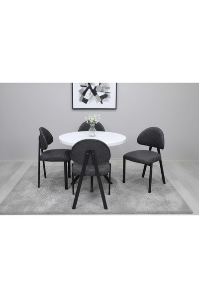 ROYALİSA TABLE CHAİR Royal Nobel 4 Kişilik Mutfak Salon Masası Takımı