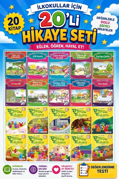 Ata Yayıncılık 1.ve 2.Sınıflar İçin 20 li Hikaye Seti 2 (32 Sayfa)
