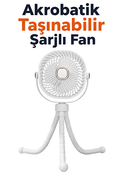 Dexmon Akrobatik Taşınabilir Şarjlı Fan 3 Kademeli USB Tripod Ayaklı Mini Van...