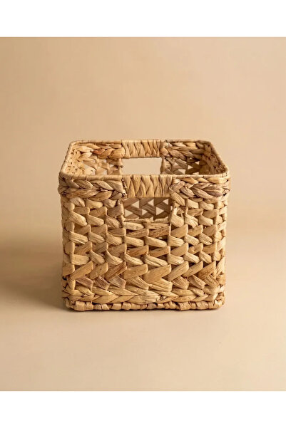 Wicker Square Thick Braided Basket S 24x24x20 cm Natural