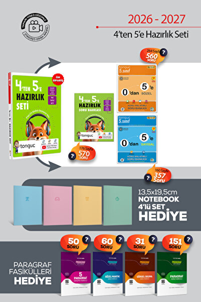 Tonguç Yayınları 4'ten 5'e Hazırlık Ilk Adım Kitabı 0 Dan 5 E Sayısal Sözel K...