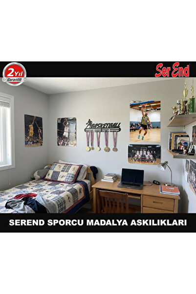 Serend BASKETBOL Madalya Askılığı, Madalya Askısı, Duvara Monte Madalya Tutucu, Ödül Duvar Askılığı