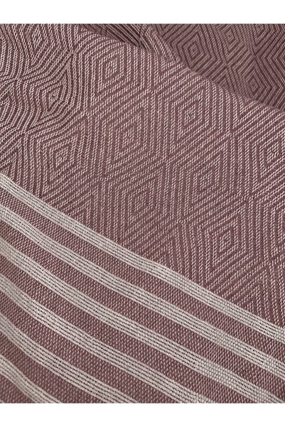 Miracolo Home Claret Red Cotton Arm Covered 310 Cm Seat Sofa Sofa Bed Cover Front Fringed Non-Slip Design (2 PCS)