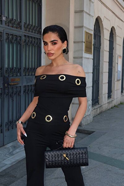 sajarsln Saja Rsln Madonna Carmen Yaka Bird Eye Detailed Crop Blouse High Wai...