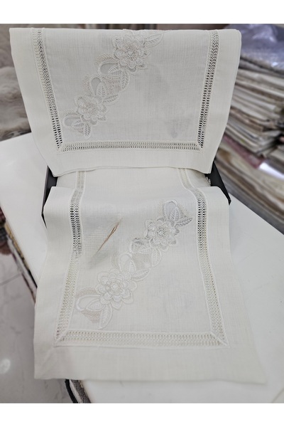 KÜBRAHOME'S Korberli̇ 5 Piece Living Room Set Ecru