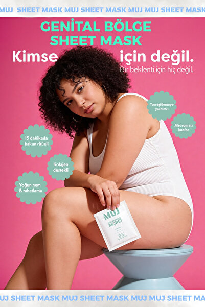 MUJ Genital Bölge Kolajen Destekli Bakım Maskesi - 4'lü Paket - pH Dengeli Ci...
