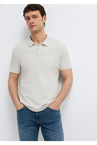Mavi Mühür Logo İşlemeli Gri Polo Tişört Slim Fit / Dar Kesim 8804370080