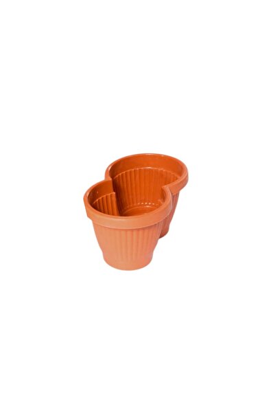 sterk Jardinieră de grădină Bella cu tavă, STERK, 25 X 15 X 15 cm, plastic maro