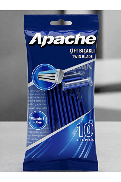 APACHE شفرة حلاقة بيرماتيك مزدوجة الشفرات (10 قطع)