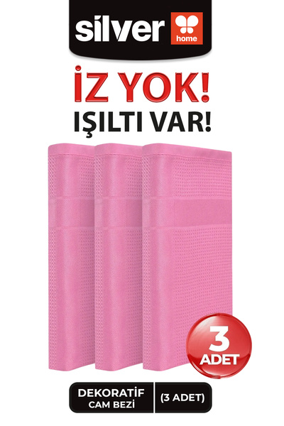 SİLVER HOME Silver Home 3 bucăți cârpă decorativă din microfibră pentru sticl...