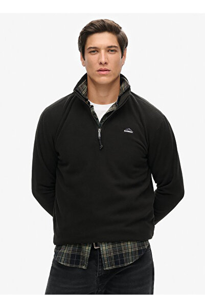 SUPERDRY Siyah Erkek Dik Yaka Regular Fit Sweatshirt M2014195A-02A