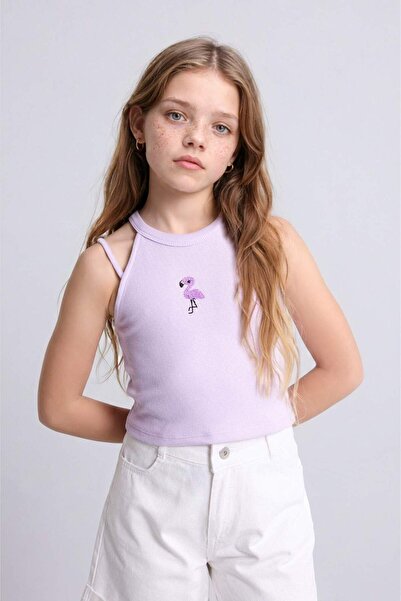 DeFacto Crew Neck Printed Athlete Girls' Top H6142A826Hs