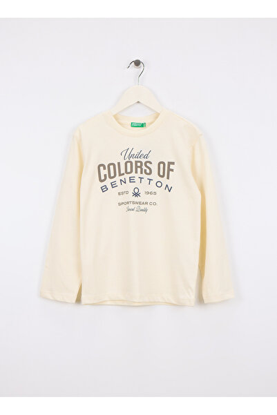 Benetton Štampano Krem dečak T-shirt 3ATNC10QU