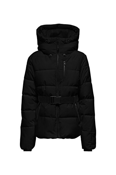 ONLY Siyah Kadın Kapitone Mont ONLHARPER LIFE BELTED PREMIUM JACKE