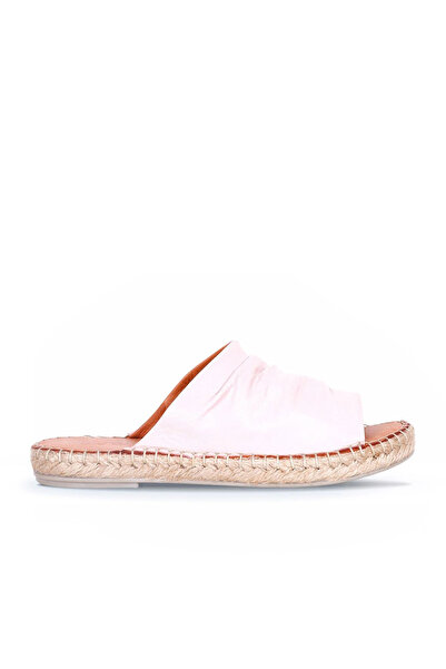 Bueno Shoes Papuci espadrille pentru femei din piele pudrată 01wl4617