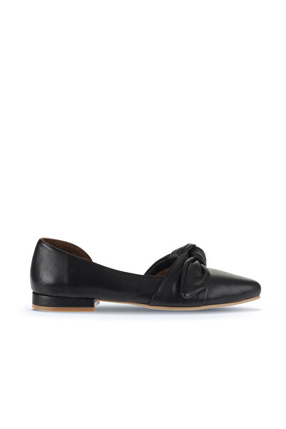 Bueno Shoes Siyah Deri Kadın Babet 01wa0301