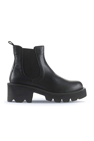 Bueno Shoes Cizme cu toc pentru femei din piele neagră Flotter 01wt1705