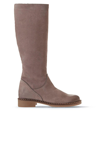 Bueno Shoes Cizme cu toc pentru femei din nubuc gri închis 01wv6000