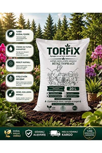 TORF İX 20 LT Özel Karışımlı Perlit Katkılı İç ve Dış Mekan ve Bitki Toprağı