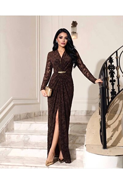 1Moda1Tarz Imported Embossed Tulle Chiffon Fabric Flock Print Accessory Detai...