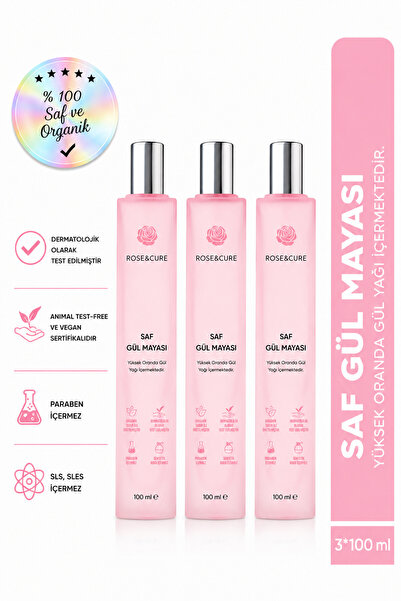 Rose and Cure Saf Gül Mayası 100 ml X 3