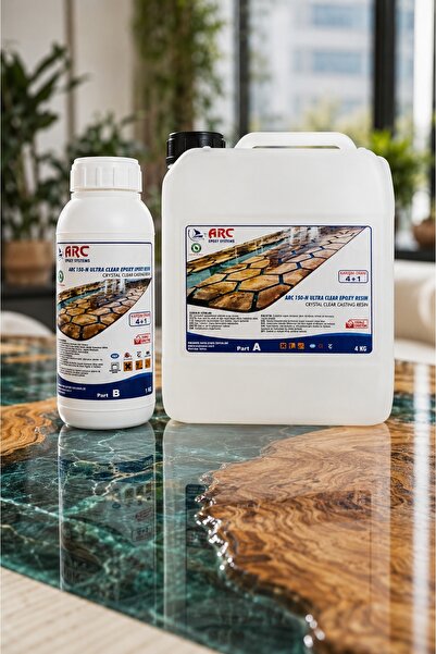 ARCMARİN Arc 150 Ultra Şeffaf Döküm Tipi Kristal Clear Epoksi Reçine -5 Kg Set