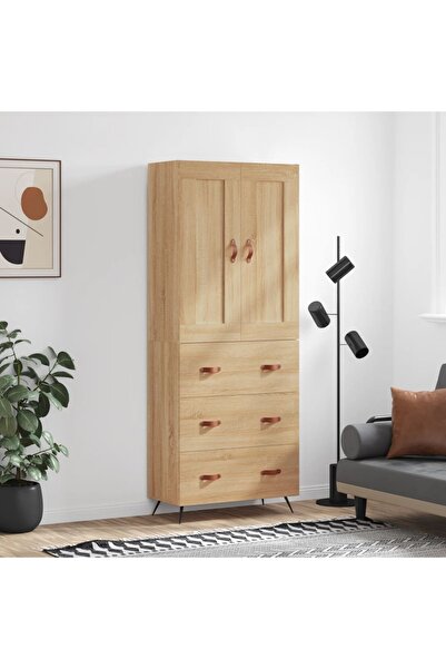 Concept Dulap înalt, stejar sonoma, 69,5x34x180 cm, lemn compozit