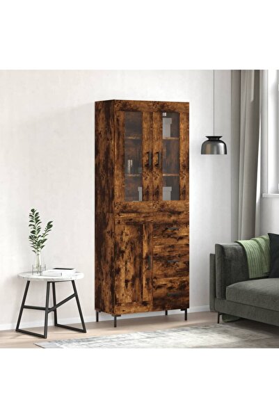 Concept Dulap înalt, stejar fumuriu, 69,5x34x180, lemn compozit