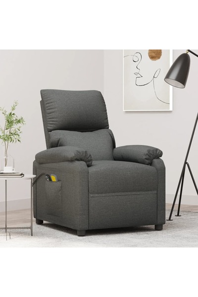 Concept Fotoliu de masaj rabatabil electric, gri închis, textil
