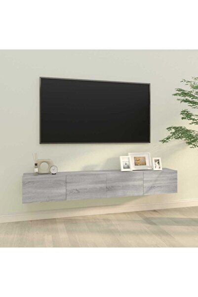 Concept Comode TV, 2 buc., gri sonoma, 100x30x30 cm, lemn prelucrat