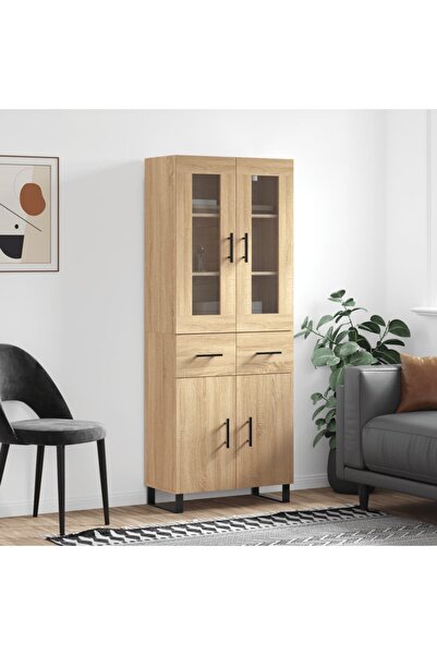 Concept Dulap înalt, stejar sonoma, 69,5x34x180 cm, lemn compozit