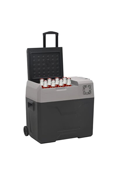 Concept Ladă frigorifică cu roată&adaptor negru&gri 30 L polipropilenă