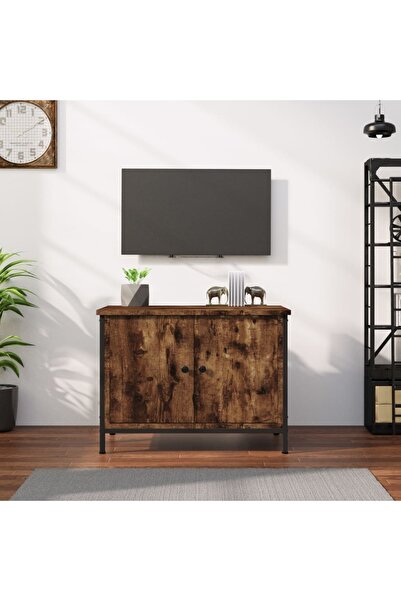 Concept Comodă TV cu uși, stejar afumat, 60x35x45 cm, lemn prelucrat