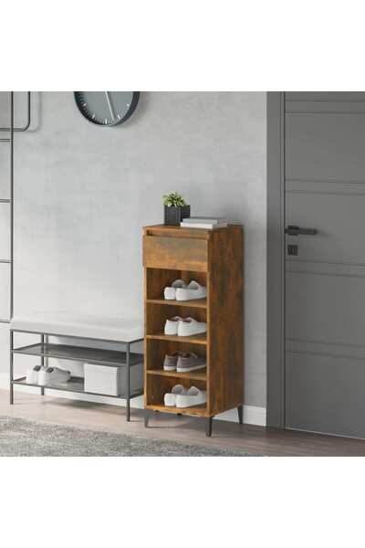 Concept Pantofar, stejar fumuriu, 40x36x105 cm, lemn prelucrat
