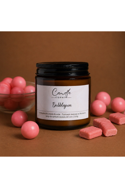 Candle Corner Lumânare parfumată din ceară de soia 100g, recipient din sticlă...