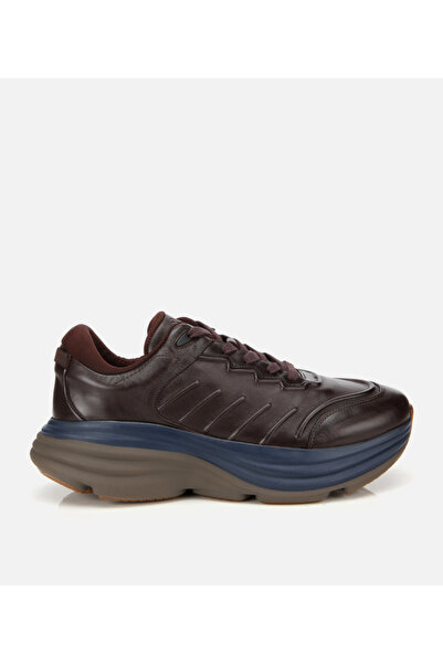 Hotiç Men's Leather Brown Thick Soled Sports Shoes