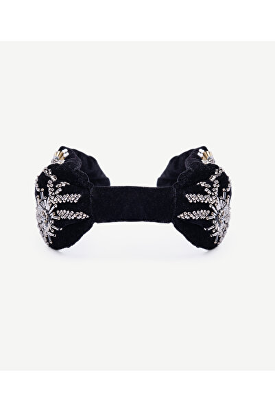 Yargıcı Velvet Crown with Bead Detail